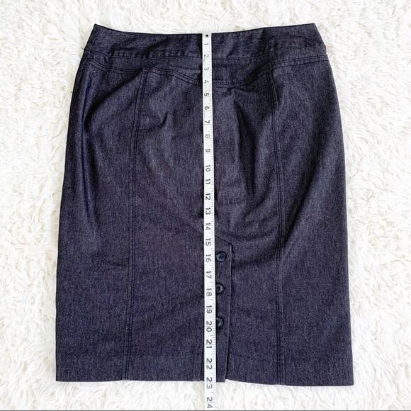 WILLI SMITH Black Cotton Blend Denim Pencil Skirt size 10 - Picture 4 of 6